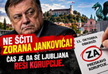 Največja vladna stranka sporoča: Ne ščiti Zorana Jankovića! Čas je, da se Ljubljana reši korupcije, obkroži ZA! parlamentarna preiskava, ZA - chat gpt