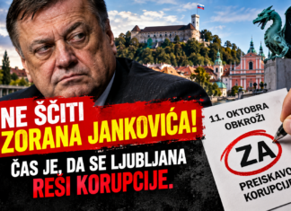 Največja vladna stranka sporoča: Ne ščiti Zorana Jankovića! Čas je, da se Ljubljana reši korupcije, obkroži ZA! parlamentarna preiskava, ZA - chat gpt
